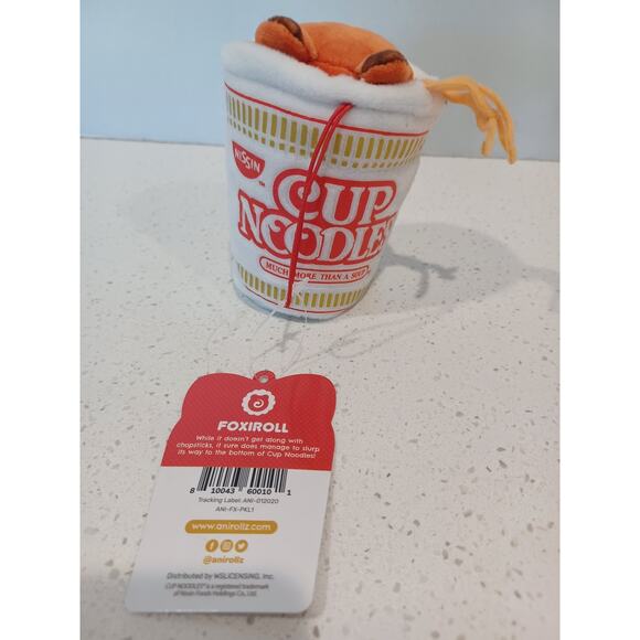 NEW Anirollz NISSIN CUP NOODLES Foxiroll Plush Toy - Picture 2 of 3